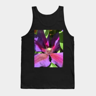 Stunning Purple Climbing Clematis Blooming Flower Power! Tank Top